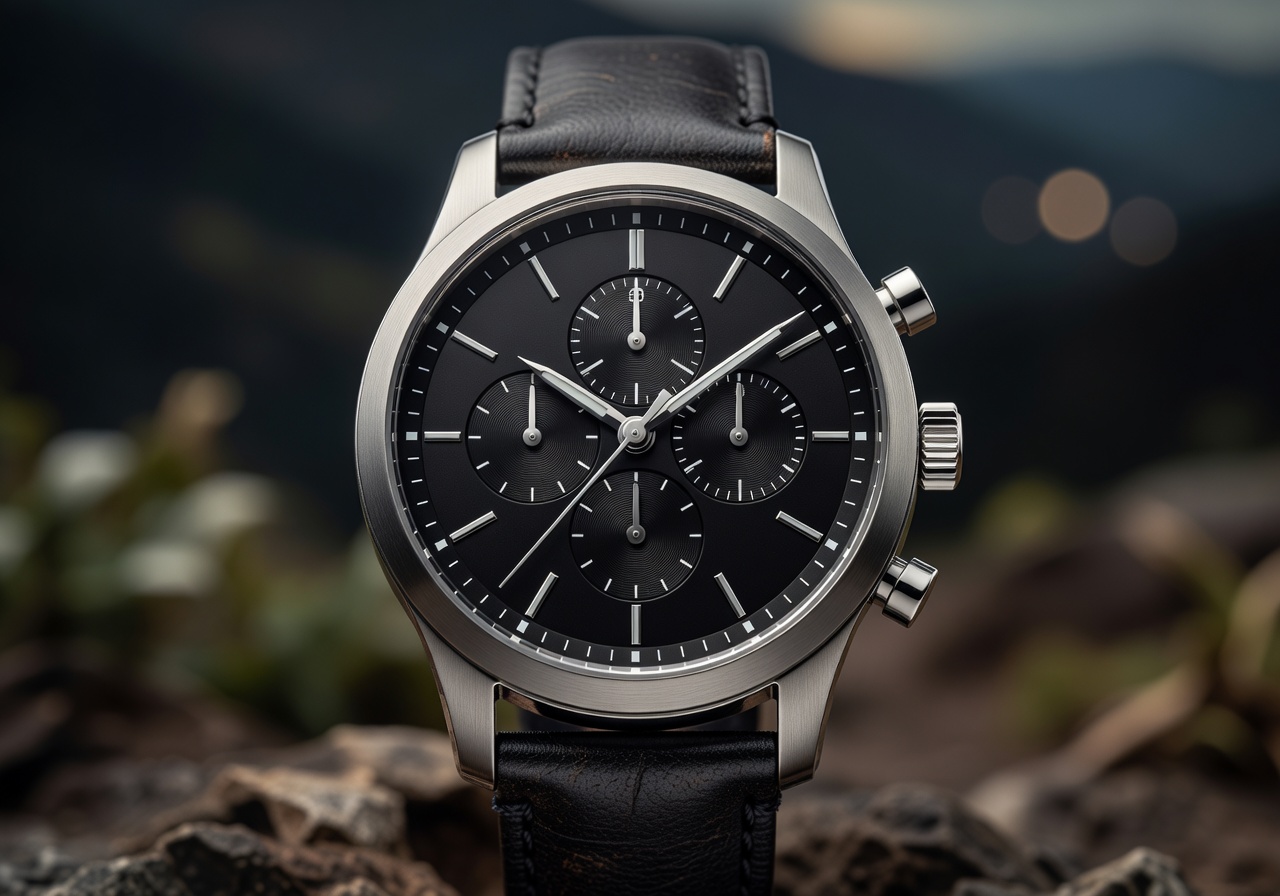 L'Aventurier Chronograph with black dial