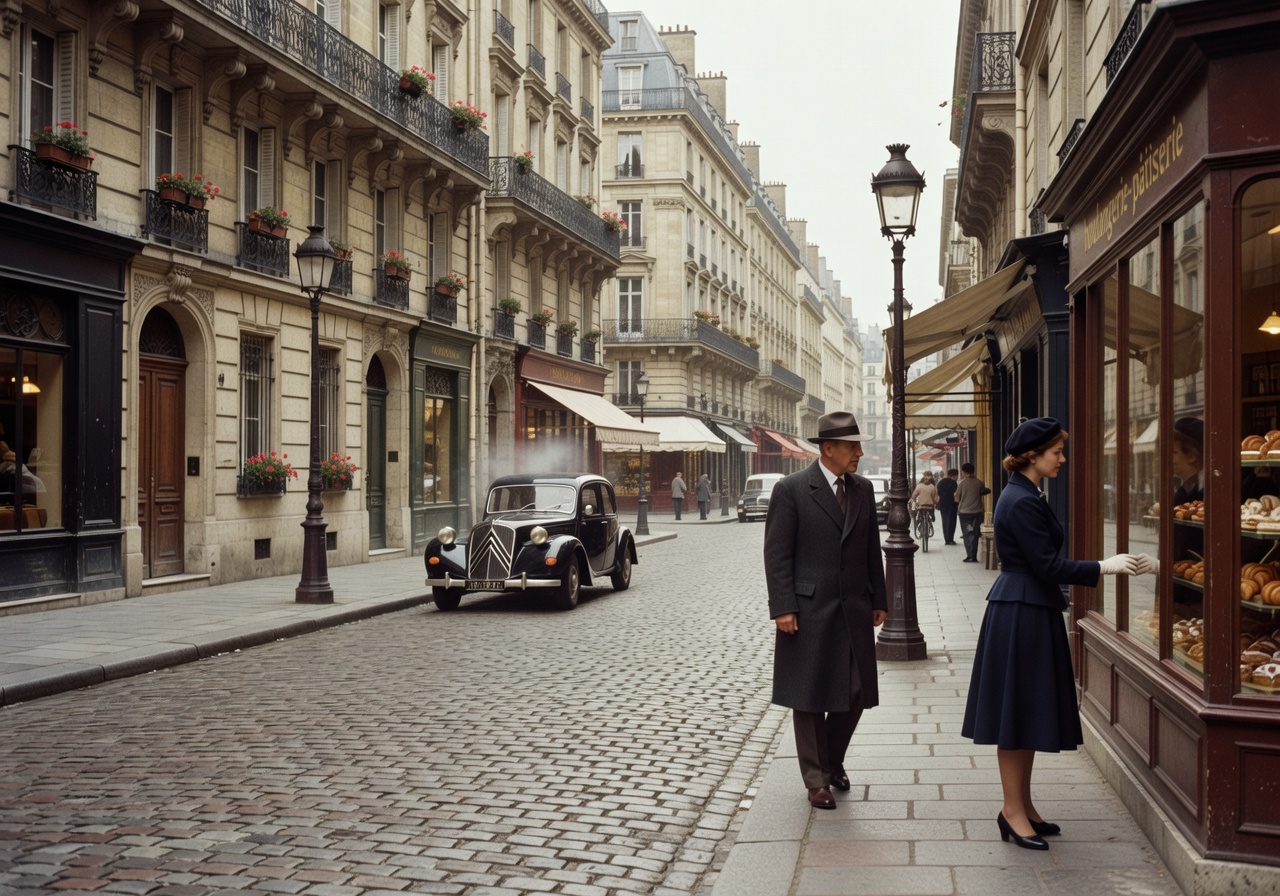 Vintage Parisian streets